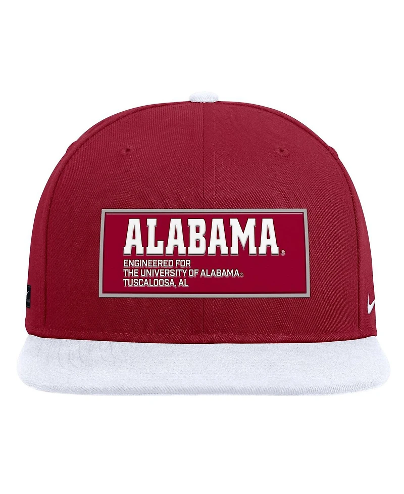 Nike Men's Crimson/White Alabama Crimson Tide 2025 On-Field Patch Pro Dri-fit Snapback Hat