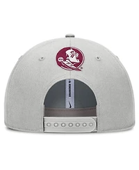 Nike Men's Gray Florida State Seminoles 2025 Sideline Dust Pinched Rise Adjustable Hat