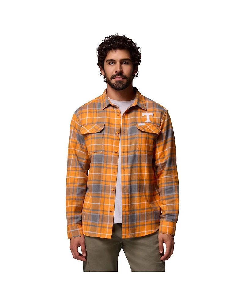 Columbia Men's Tennessee Orange Tennessee Volunteers Omni-Wick Flannel Long Sleeve Button-Up Shirt