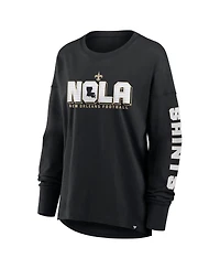 Fanatics Women's Black New Orleans Saints Hometown Legacy Long Sleeve T-Shirt