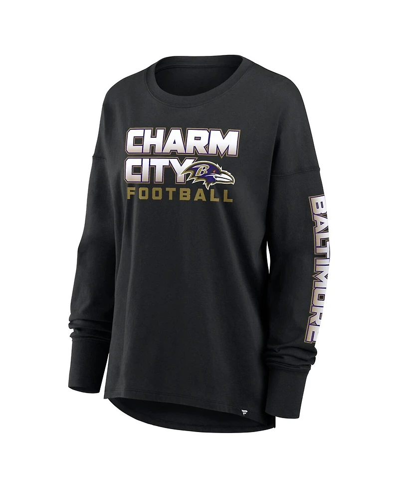 Fanatics Women's Black Baltimore Ravens Hometown Legacy Long Sleeve T-Shirt