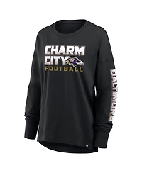 Fanatics Women's Black Baltimore Ravens Hometown Legacy Long Sleeve T-Shirt