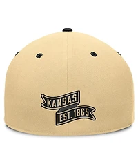 Fanatics Men's Khaki/Black Kansas Jayhawks Balance Fitted Hat