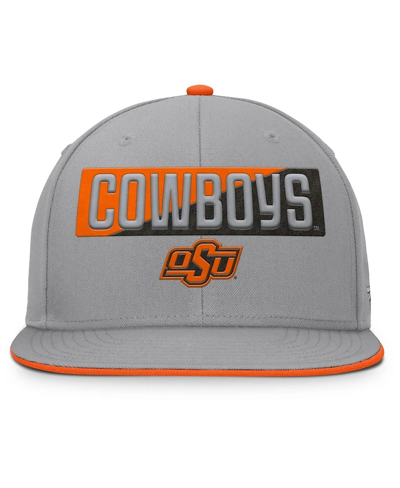 Fanatics Men's Gray Oklahoma State Cowboys Duo Snapback Hat