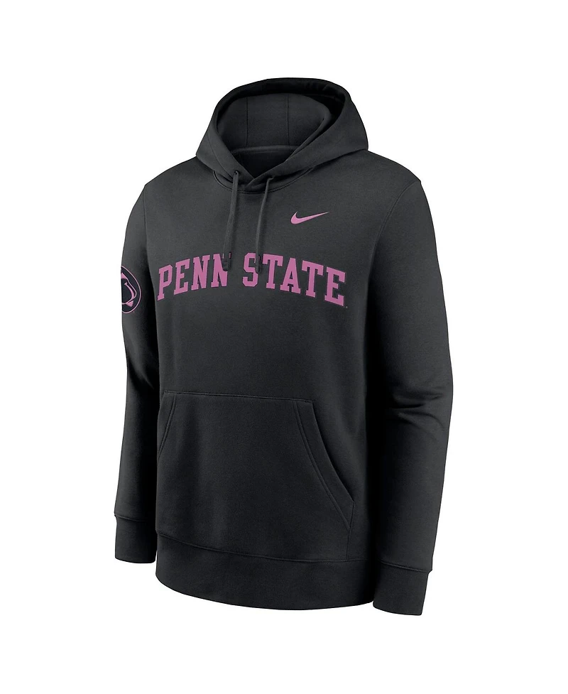 Nike Men's Black Penn State Nittany Lions 2025 Sideline Club Fleece Pullover Hoodie