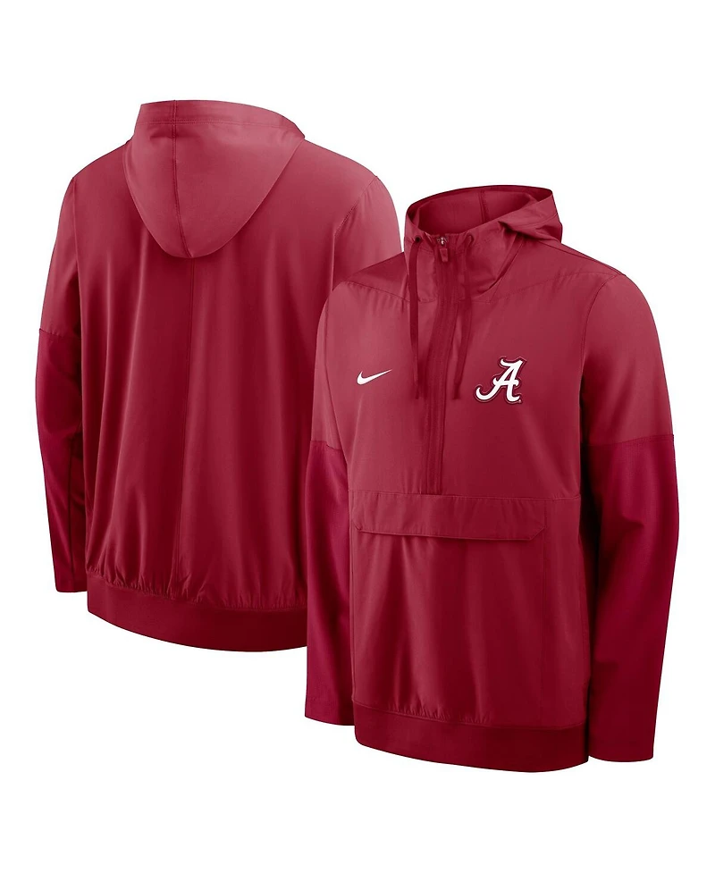 Nike Men's Crimson Alabama Tide Anorak Half-Zip Hoodie Jacket