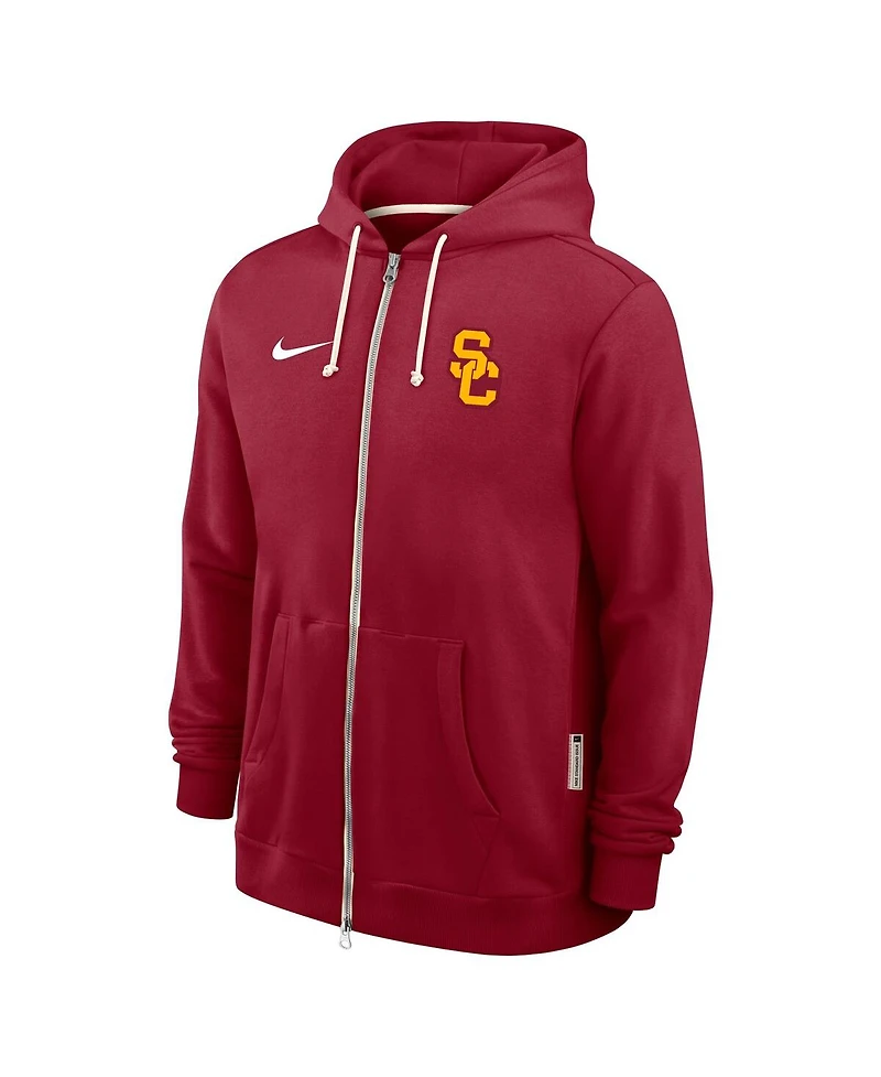 Nike Men's Cardinal Usc Trojans 2025 Sideline Standard Issue Dri-fit Full-Zip Hoodie