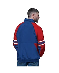 Starter Men's Royal New England Patriots Vintage Logo Prospect Half-Zip Pullover Sweatshirt
