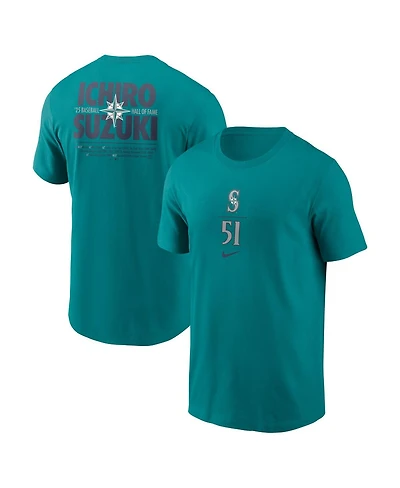 Nike Men's Ichiro Suzuki Teal Seattle Mariners 2025 National Baseball Hall of Fame Player Graphic T-Shirt