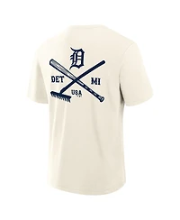 Fanatics Men's Cream Detroit Tigers Nostalgia Stadium Slub T-Shirt