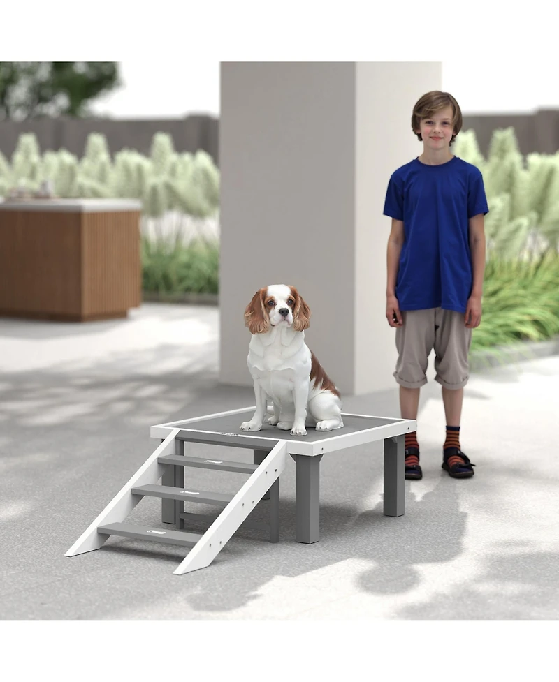 PawHut Wooden Dog Training Platform, Pet Training Place Board,