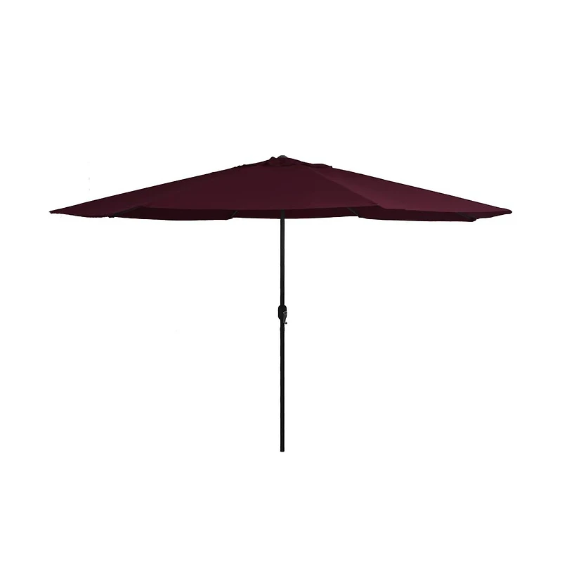vidaXL Garden Parasol with Metal Pole 153.5" Bordeaux Red