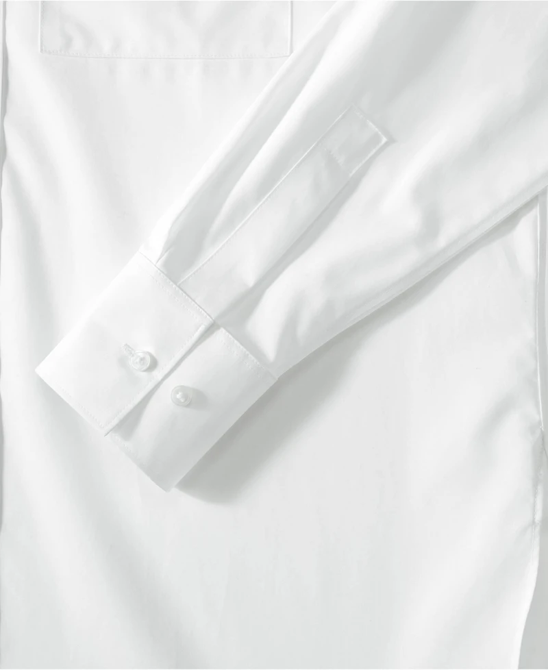 Lands' End Women's Oversized No Iron Tunic with Statement Collar Shirt