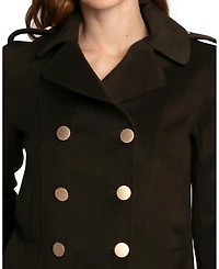 Belle & Bloom Women's Love Me Now Wool Blend Military Style Coat