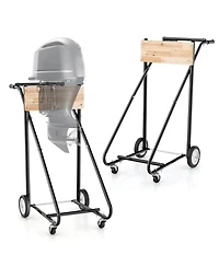 Costway Outboard Boat Motor Stand Heavy Duty Engine Carrier Cart Dolly with 4 Smooth Wheels