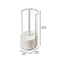 iDesign Fluted Plastic Toilet Brush and Holder - Clear/Satin/Gray