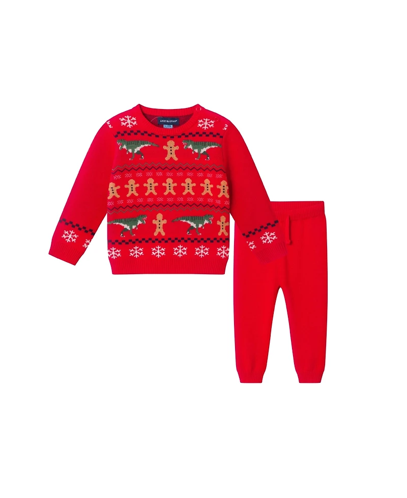 Andy & Evan Infant Boys Baby Holiday Icon Fair Isle Sweater Set