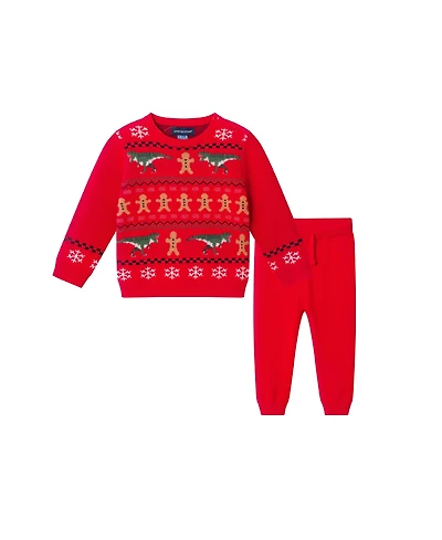 Andy & Evan Infant Boys Baby Holiday Icon Fair Isle Sweater Set