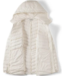 Lands' End Plus Wanderweight Packable Down Hooded Long Jacket