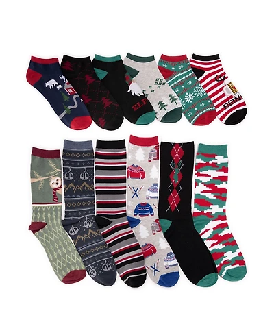 Muk Luks Men's 12 Days of Christmas Socks