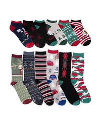 Muk Luks Men's 12 Days of Christmas Socks