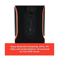 RadioShack Wireless Speaker, 20W, Bluetooth 5.3, Rgb Lights, Waterproof IPX5, Portable 4001779 Black