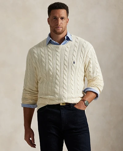 Polo Ralph Lauren Men's Big & Tall Cable-Knit Cotton Sweater