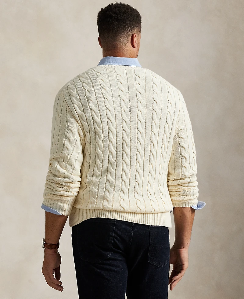 Polo Ralph Lauren Men's Big & Tall Cable-Knit Cotton Sweater