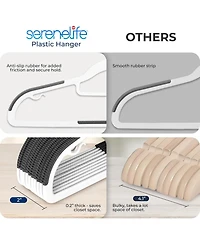 SereneLife 30 Pcs. Non-Slip Plastic Clothes Hanger