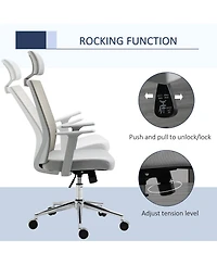 Vinsetto Swivel Office Chair Task Chair w/ Adjustable Height, Headrest,