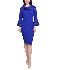Ny Collection Women's Long Bell Sleeve Dress
