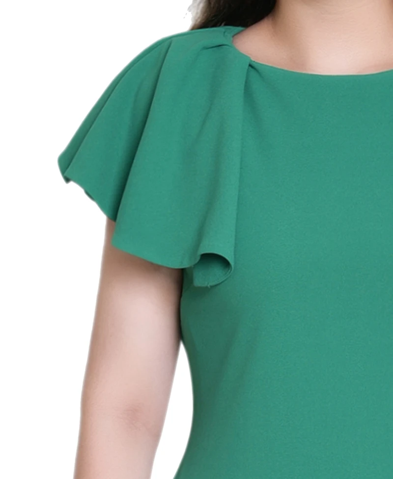 Ny Collection Women's Flutter Sleeve Sheath Dress