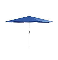 vidaXL Garden Parasol Azure Blue 100% polyester, metal Large Collapsible