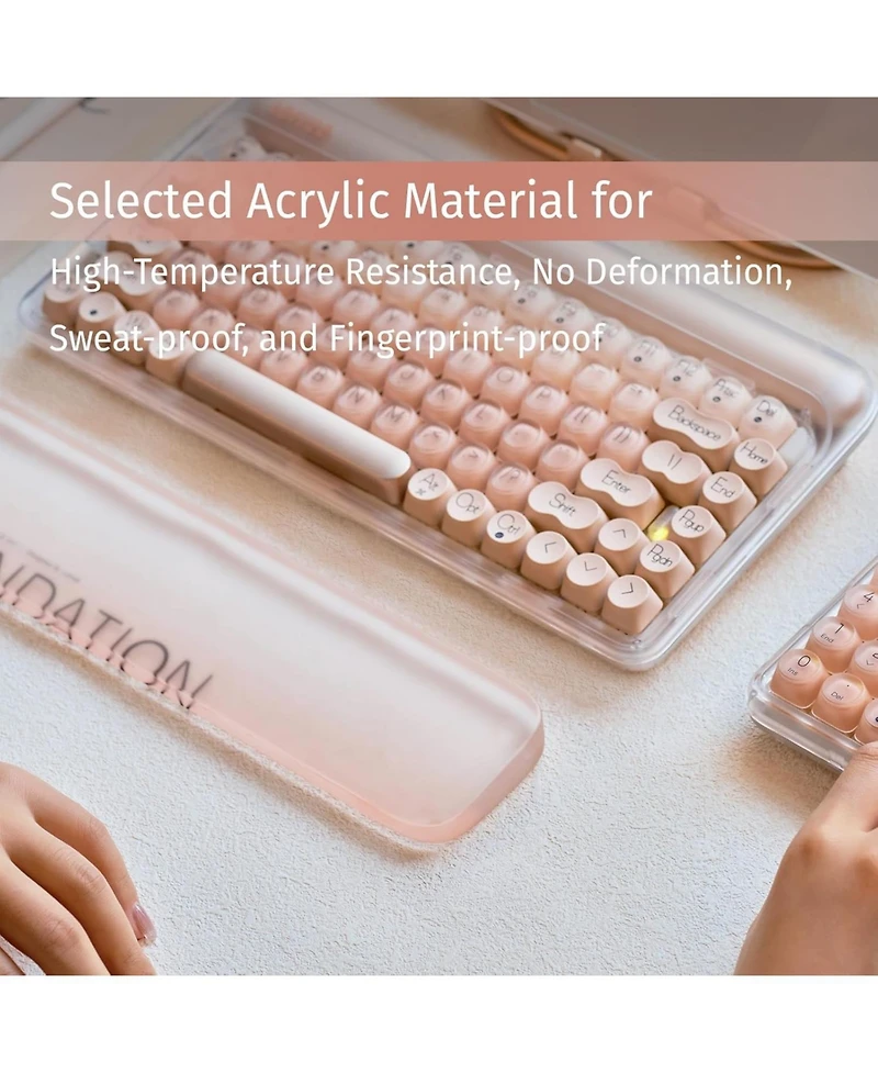 Lofree Dot Foundation Mechanical Keyboard with Jelly Palm Rest, 75% Hot-swappable, Rechargeable, Multi-Connection for Windows