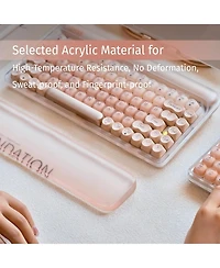 Lofree Dot Foundation Mechanical Keyboard with Jelly Palm Rest, 75% Hot-swappable, Rechargeable, Multi-Connection for Windows