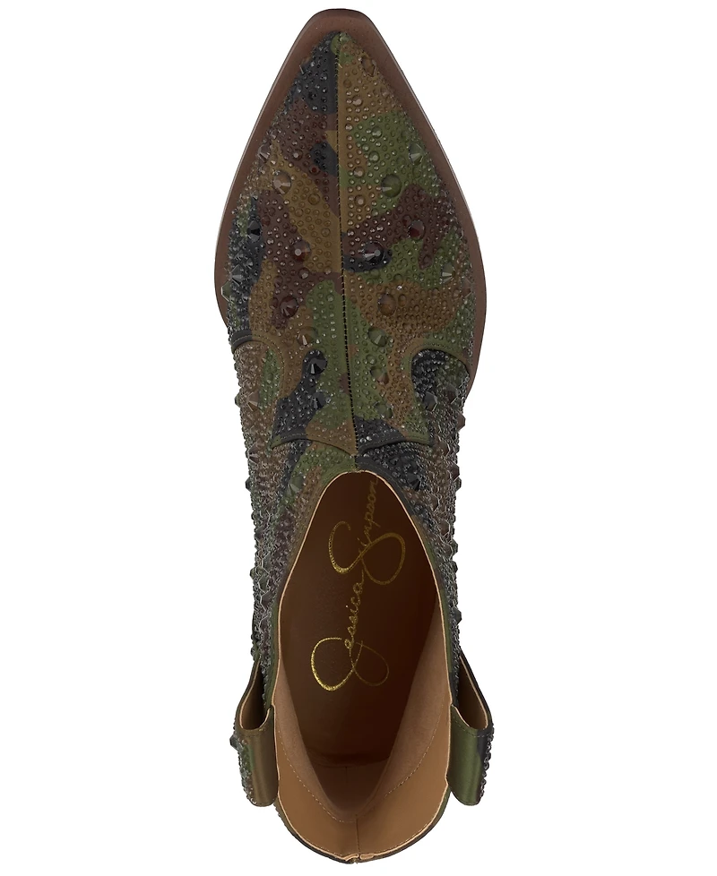 Jessica Simpson Women's Zadie Pull-On Western Booties