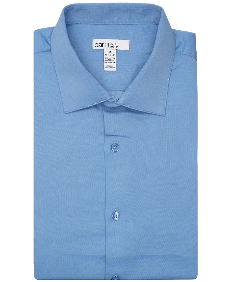 Bar Iii Men's Sateen Solid Dress Shirt, Macy's Exclusive