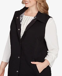 Ruby Rd. Plus Quilted Terry Inner Beauty Vest Jacket