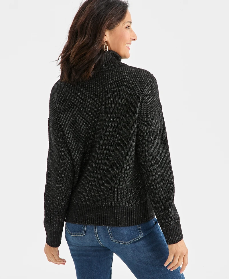 Style & Co Women's Pointelle Turtleneck Sweater, Macy's Exclusive