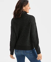 Style & Co Women's Pointelle Turtleneck Sweater, Macy's Exclusive