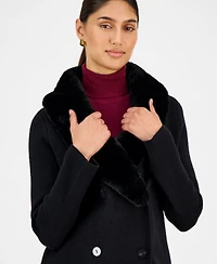 T Tahari Women's Faux-Fur Shawl-Collar Jacket