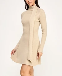Rosie Harlow Juniors' Long Sleeve Short Sweater Dress