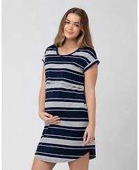 Ripe Maternity Stevie Nursing Nightie Navy, White, and Black for Comfortable Wear
