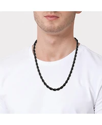 Lucky Brand Black Twisted Rope Chain Necklace