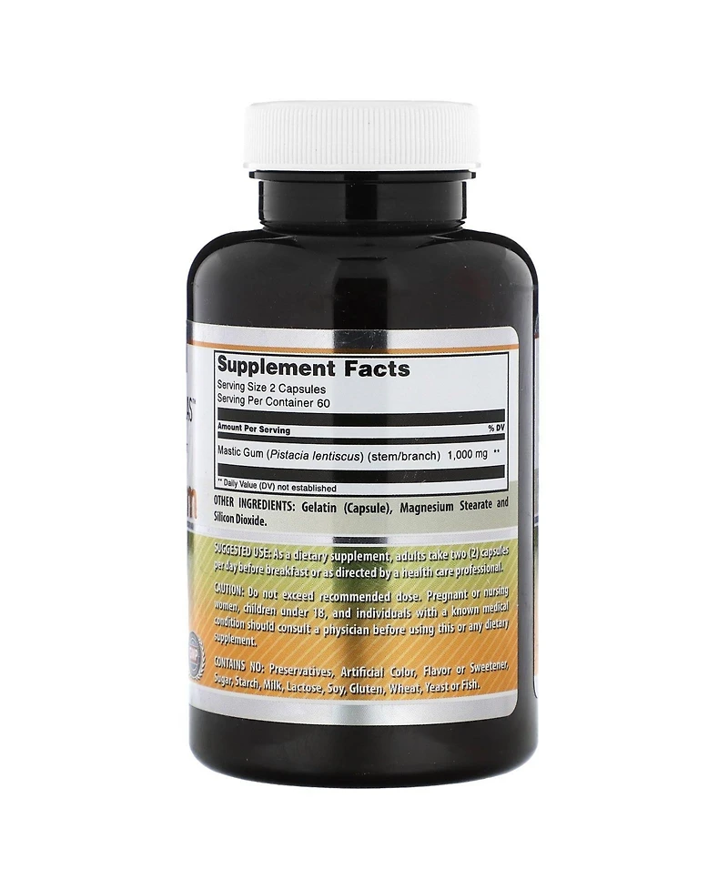 Amazing Nutrition Formulas Mastic Gum 1000 mg Per Serving 120 Capsules