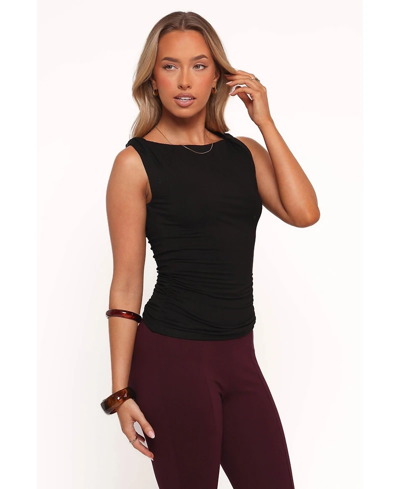Petal and Pup Lainey Twist Knit Top - Black
