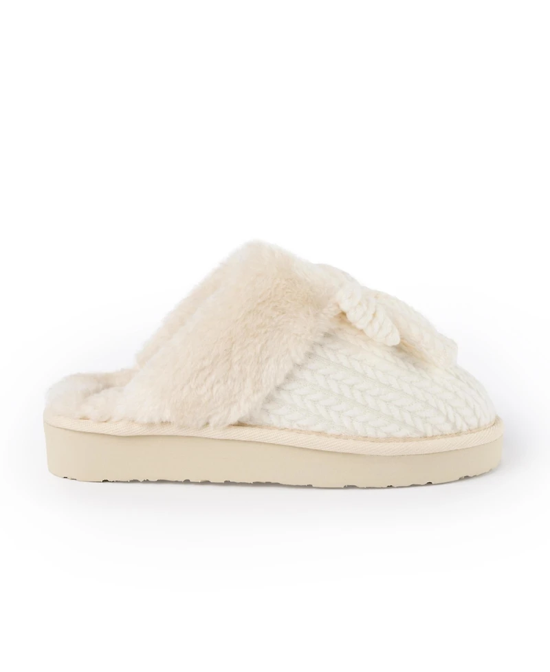 Minnetonka Women's Bowelle Scuff Sweater Knit Slippers