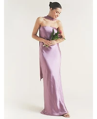 Six Stories Women's Bandeau Satin Bridesmaid Dress