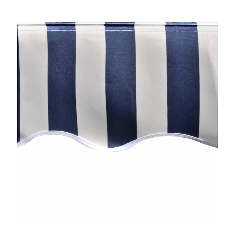 vidaXL Awning Top Sunshade Canvas Blue & White 196.9"x118.1"
