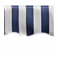 vidaXL Awning Top Sunshade Canvas Blue & White 196.9"x118.1"